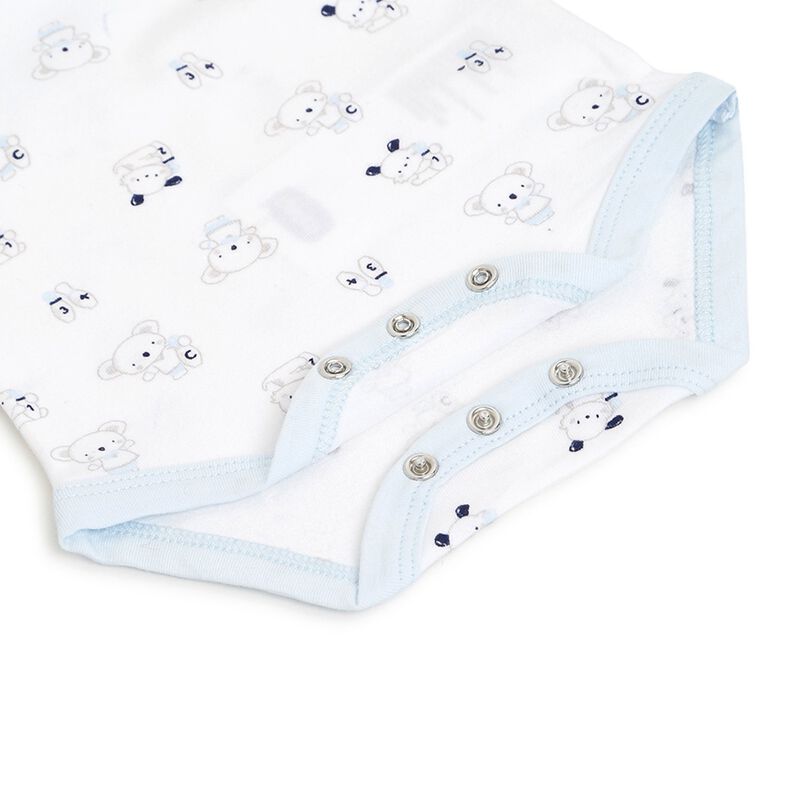 Boys Light Blue Set of 2 Body Suit image number null